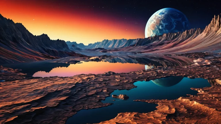 A breathtaking desktop wallpaper of Earthrise on a pristine Desktop/PC background.