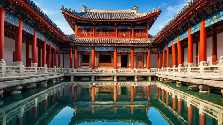 Breathtaking desktop wallpaper of architectural beauty on a pure void, suitable for PC or Desktop