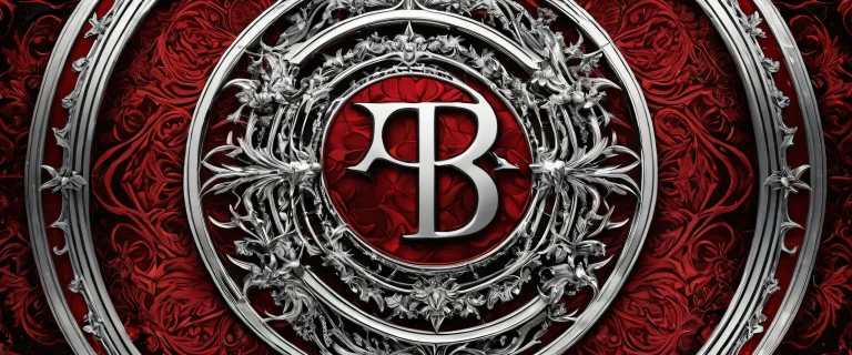 Award-winning digital art of Eisenkult band logo on a deep crimson red and metallic silver void background, perfect for desktop PCs