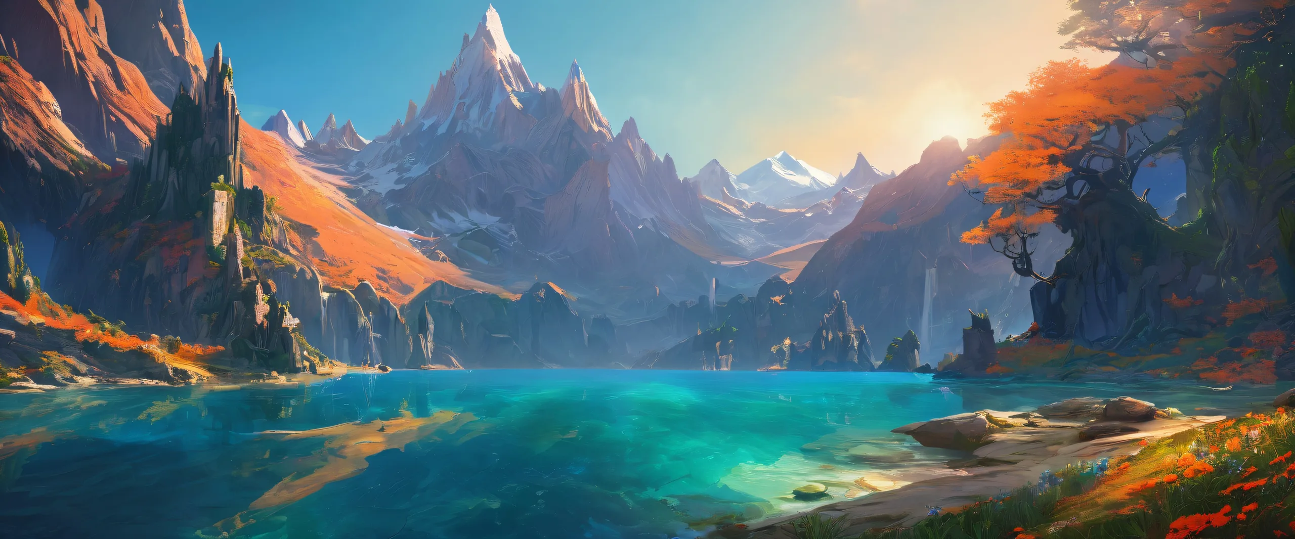 Epic Elden Ring's Majestic Mountain Oasis Desktop Wallpaperデスクトップ/PCに最適 A breathtaking desktop wallpaper of Elden Ring Boss Arena, featuring a vast pure void with a huge mountain as the focal point, perfect for your Desktop/PC.