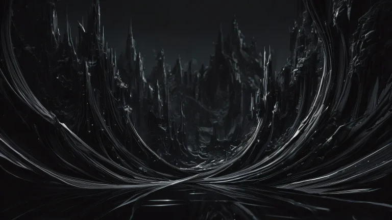 Pure void desktop wallpaper with crisp contrast and luminescent accents for a sleek dark mode aesthetic on Desktop/PC.