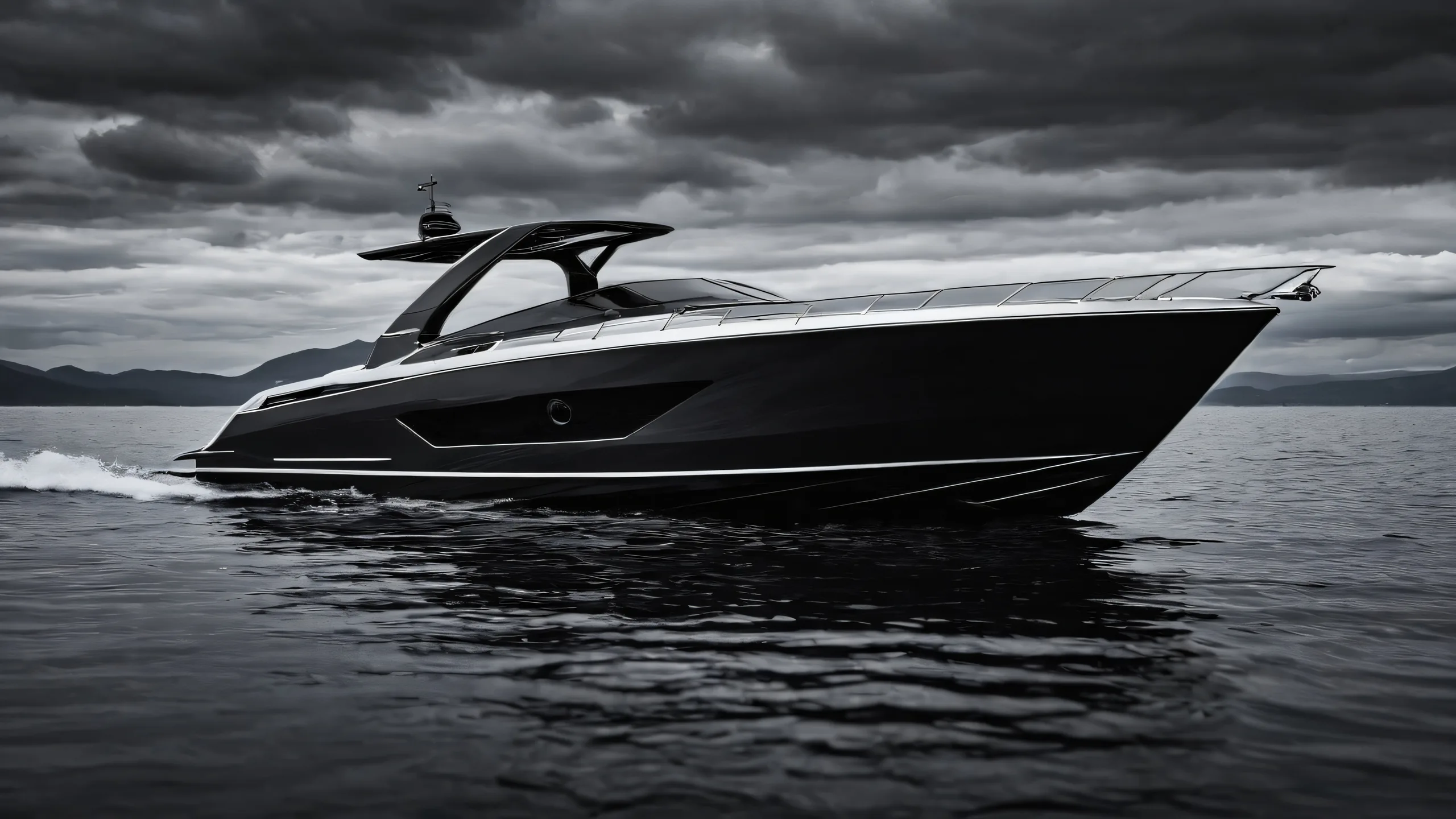 A serene boat silhouette against a vast pure void, perfect for desktop PCs and laptops.