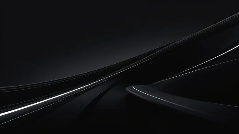 Stunning dark mode desktop scene with a vast pure void, perfect for PC or Desktop use.