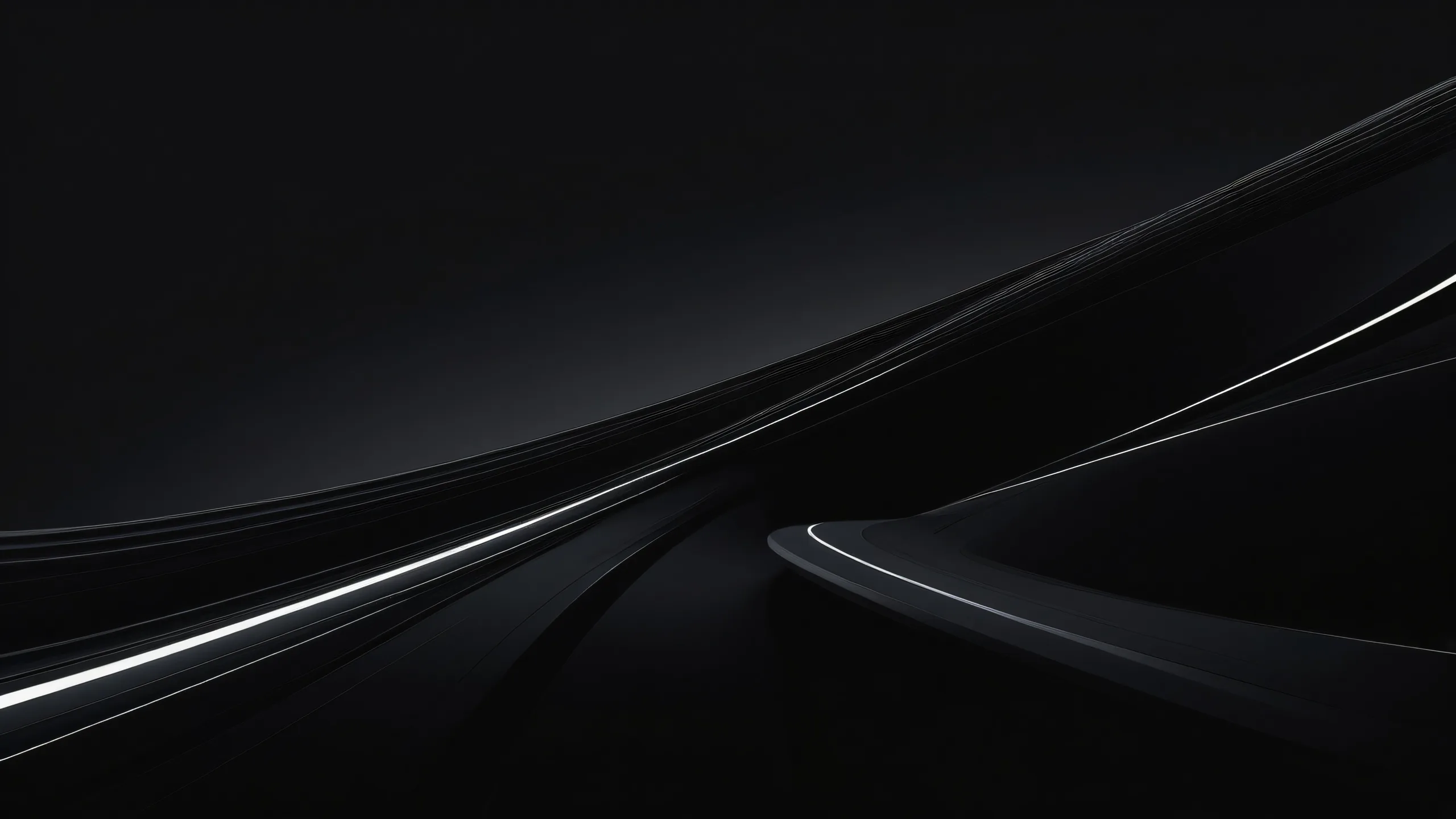 Stunning dark mode desktop scene with a vast pure void, perfect for PC or Desktop use.