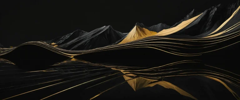 A breathtaking desktop wallpaper of a pristine void with deep perfect blacks and striking contrast, adapté à une utilisation de bureau/PC.