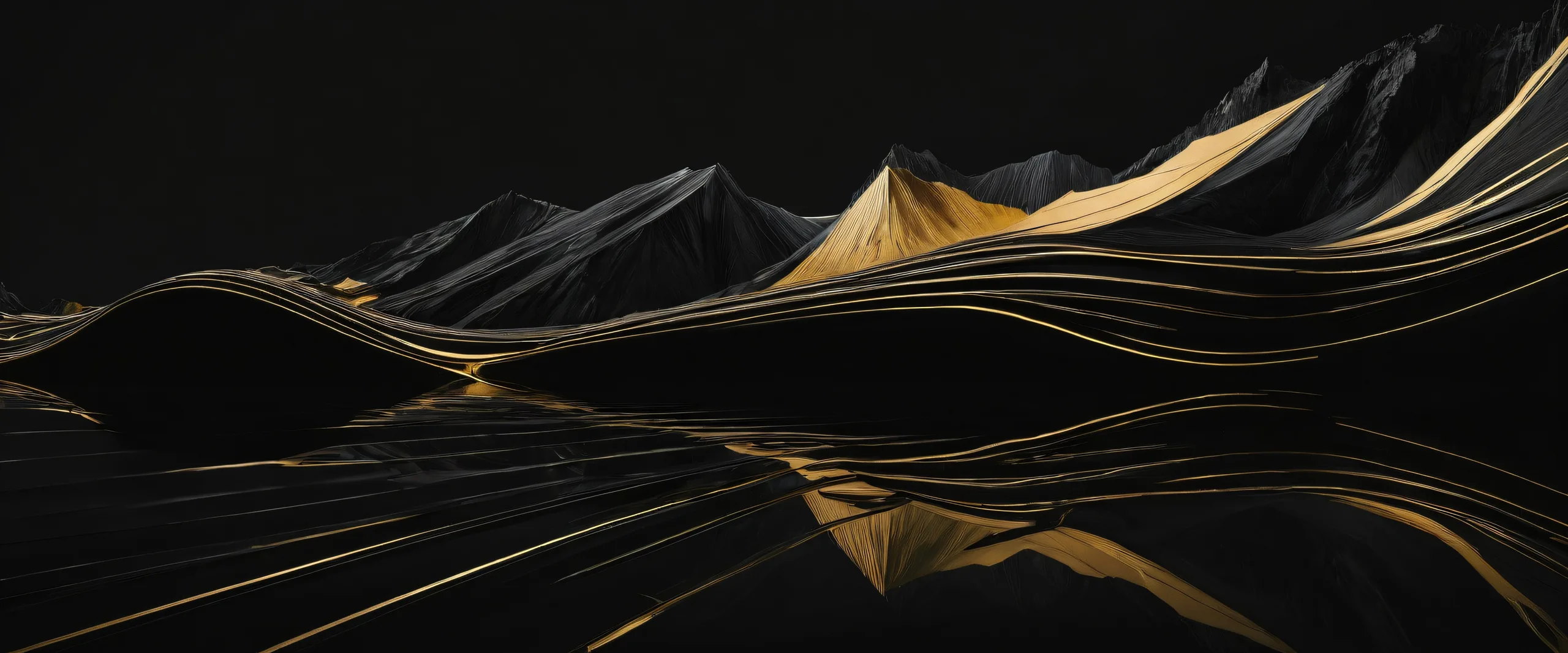 A breathtaking desktop wallpaper of a pristine void with deep perfect blacks and striking contrast, suitable for Desktop/PC use.