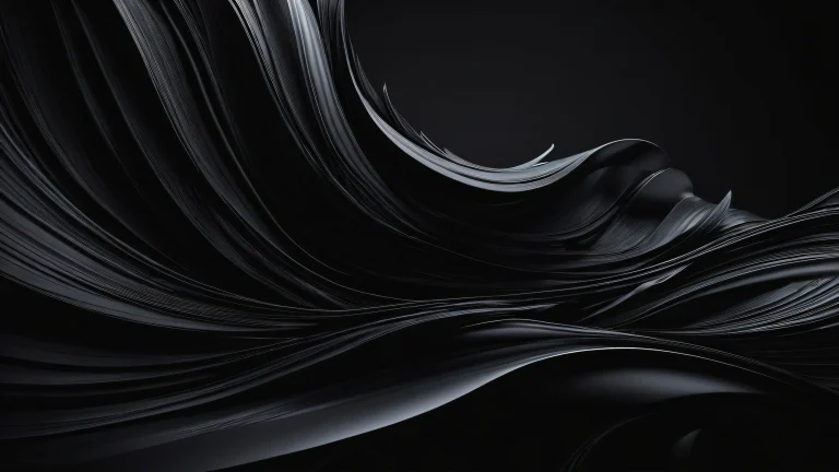 A stunning desktop wallpaper of Diana (Pragmata) in a vast, pure void with deep blacks and luminescent accents for your Desktop/PC.