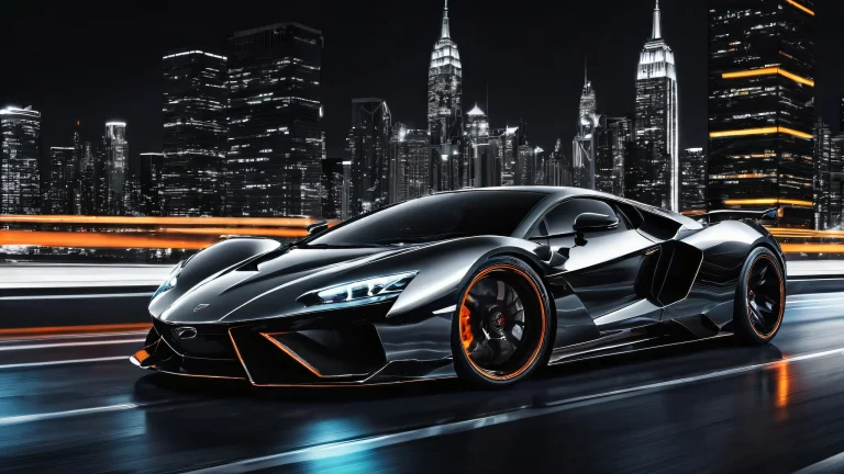 A sleek and modern desktop wallpaper featuring a car in a vast void, perfect for PC or desktop use.