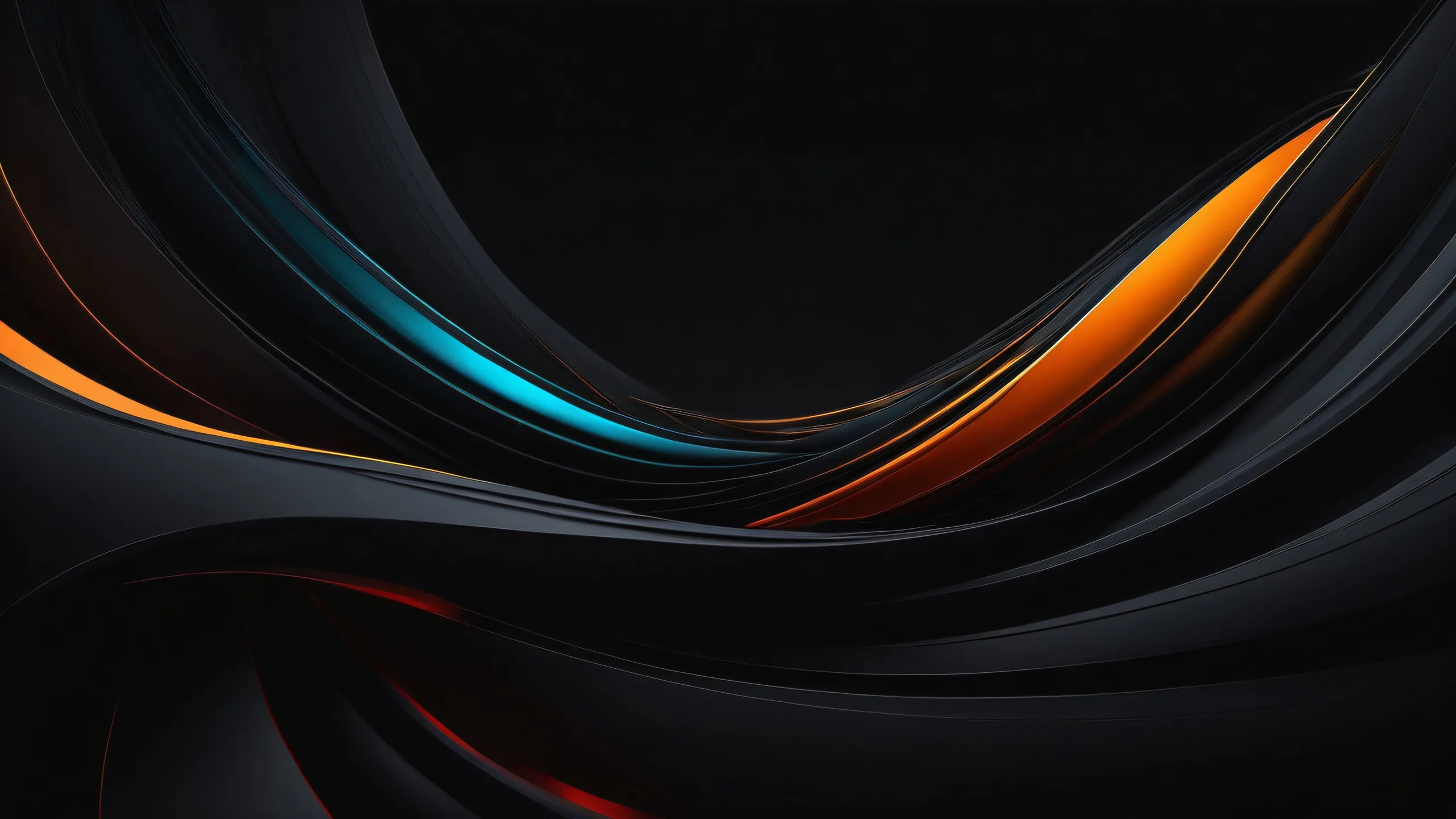 A stunning desktop background featuring a centered composition of pure void with deep perfect blacks and striking contrast, ideal for a dark mode aesthetic on your Desktop/PC.