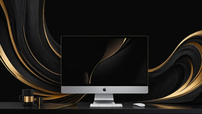 A stunning desktop wallpaper of a vast pure void with deep blacks and luminescent accents, perfect for PC or Desktop users.