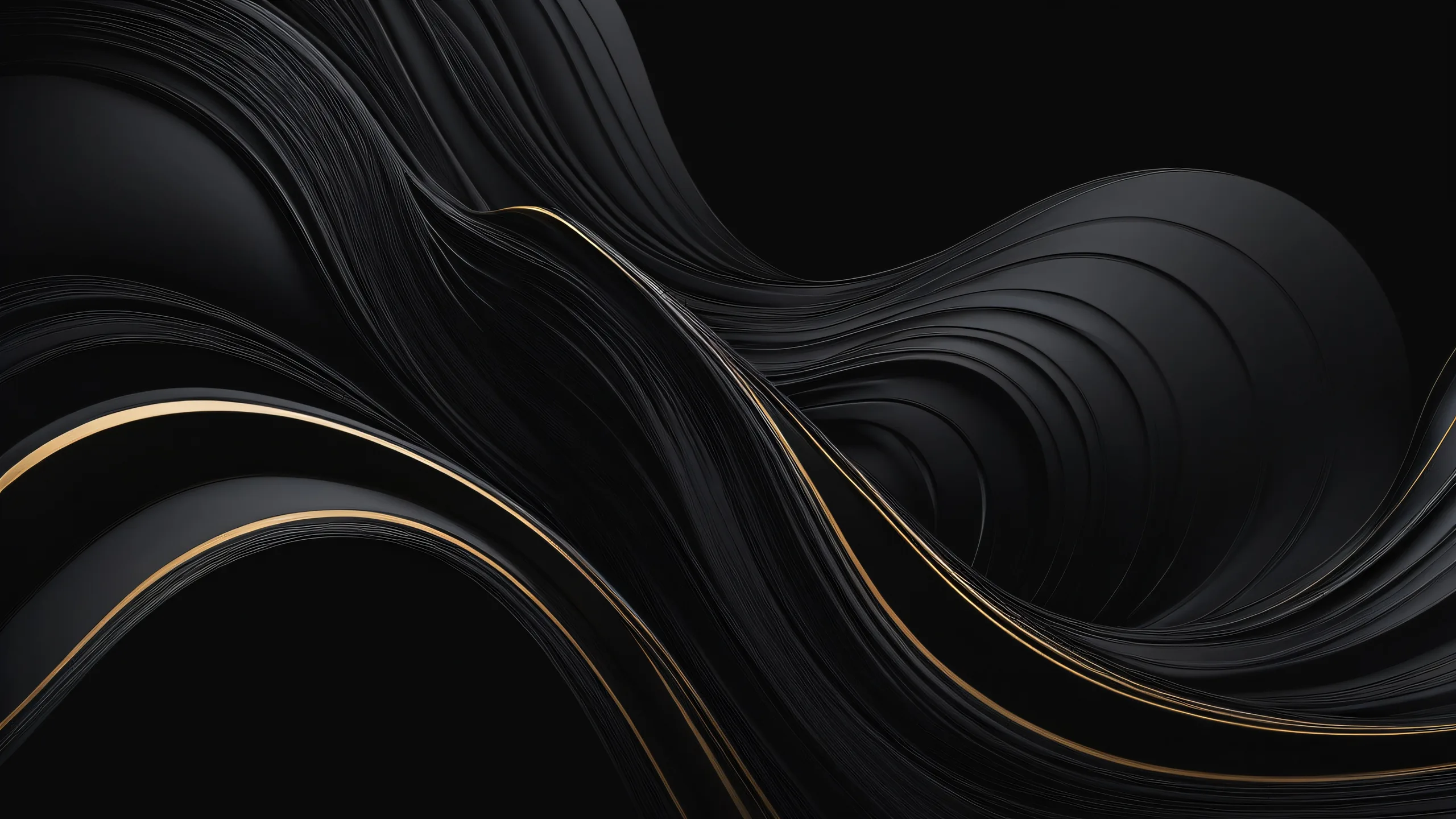 Breathtaking dark mode desktop scene for PC and Desktop use. Collaboration between modern elegance and deep blacks.