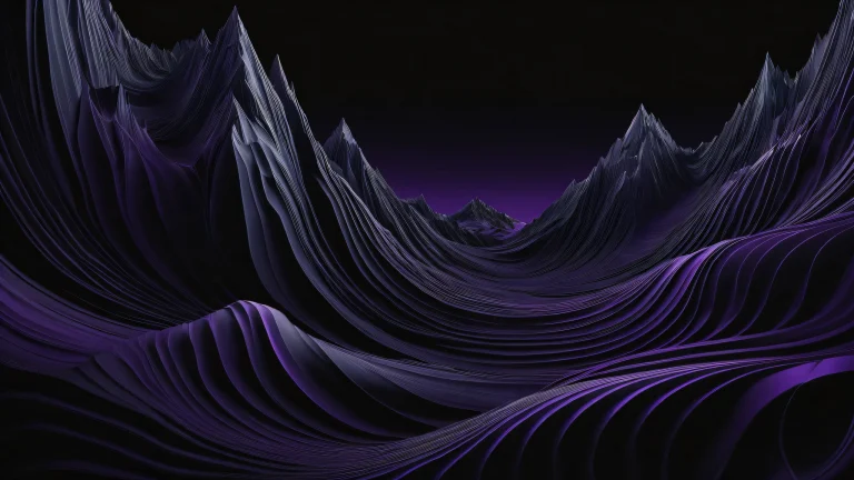 Centered illustration of a vast pure void on a desktop/PC, perfect for dark mode lovers.