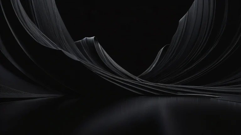 Breathtaking dark mode desktop wallpaper with perfect blacks and luminescent accents for Desktop/PC