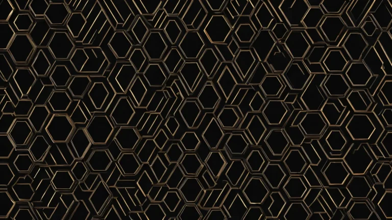 Dark mode desktop wallpaper featuring a sleek, void-inspired design with deep perfect blacks and luminescent accents for PC or Desktop use.