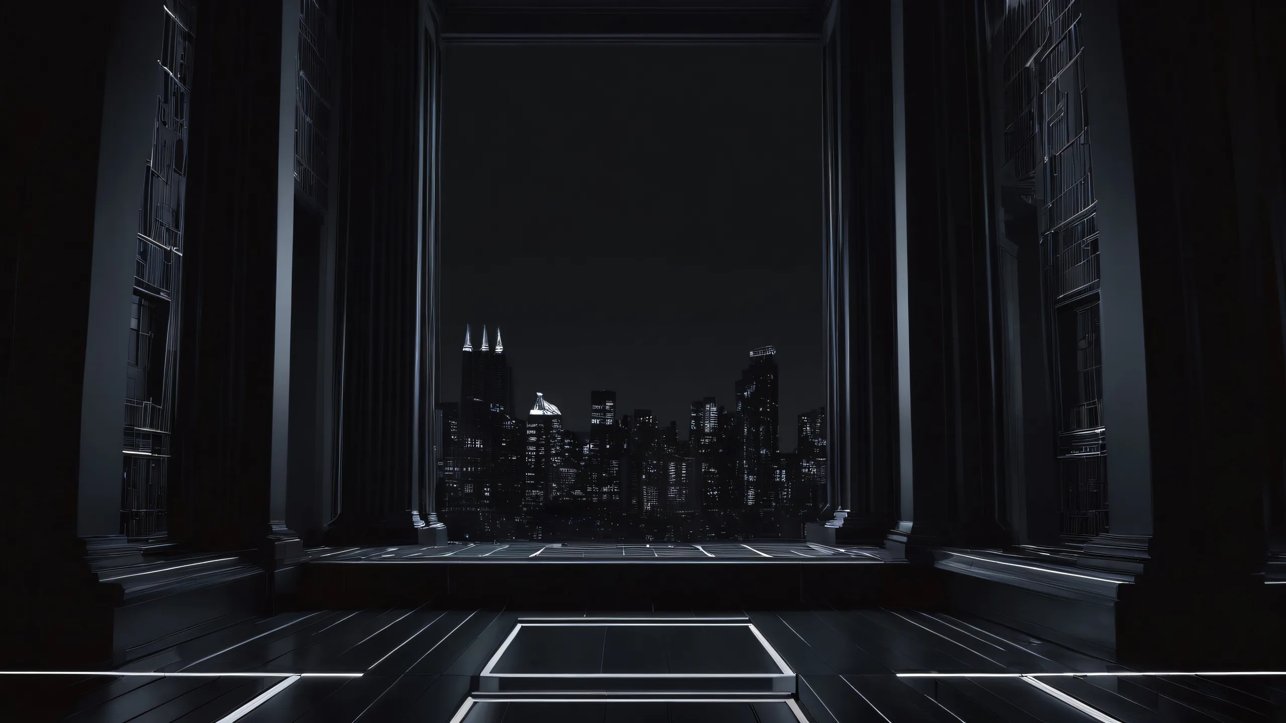 Epic Elegant Void Architecture Desktop Wallpaper Stunning futuristic desktop scene with pristine void and sleek dark mode aesthetic for Desktop/PC