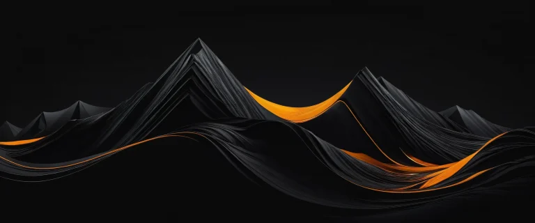 A stunning monochrome desktop wallpaper of a vast pure void on a dark mode PC or laptop
