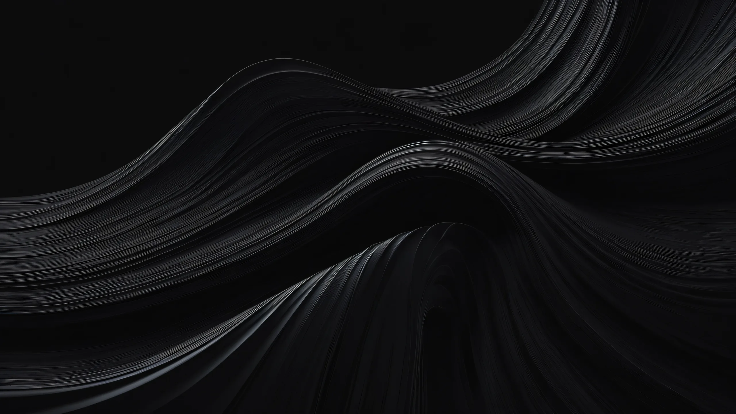 A stunning desktop wallpaper featuring a vast pure void with perfect blacks and luminescent accents, ideal for Desktop/PC use.