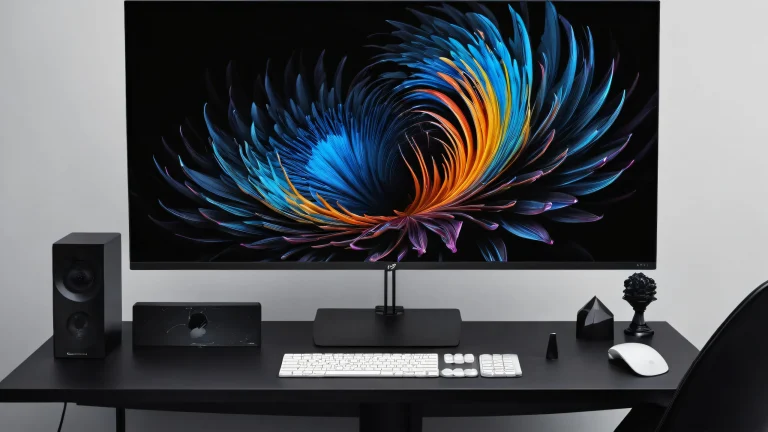 A sleek dark mode desktop with a vast pure void, perfect for PC or Desktop use.