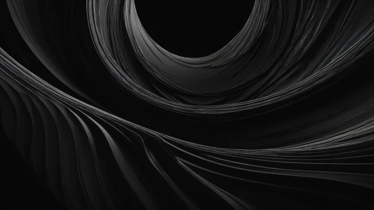 Breathtaking desktop wallpaper featuring a centered pure void on a dark mode aesthetic with perfect blacks and crisp contrast, suitable for PC or Desktop.