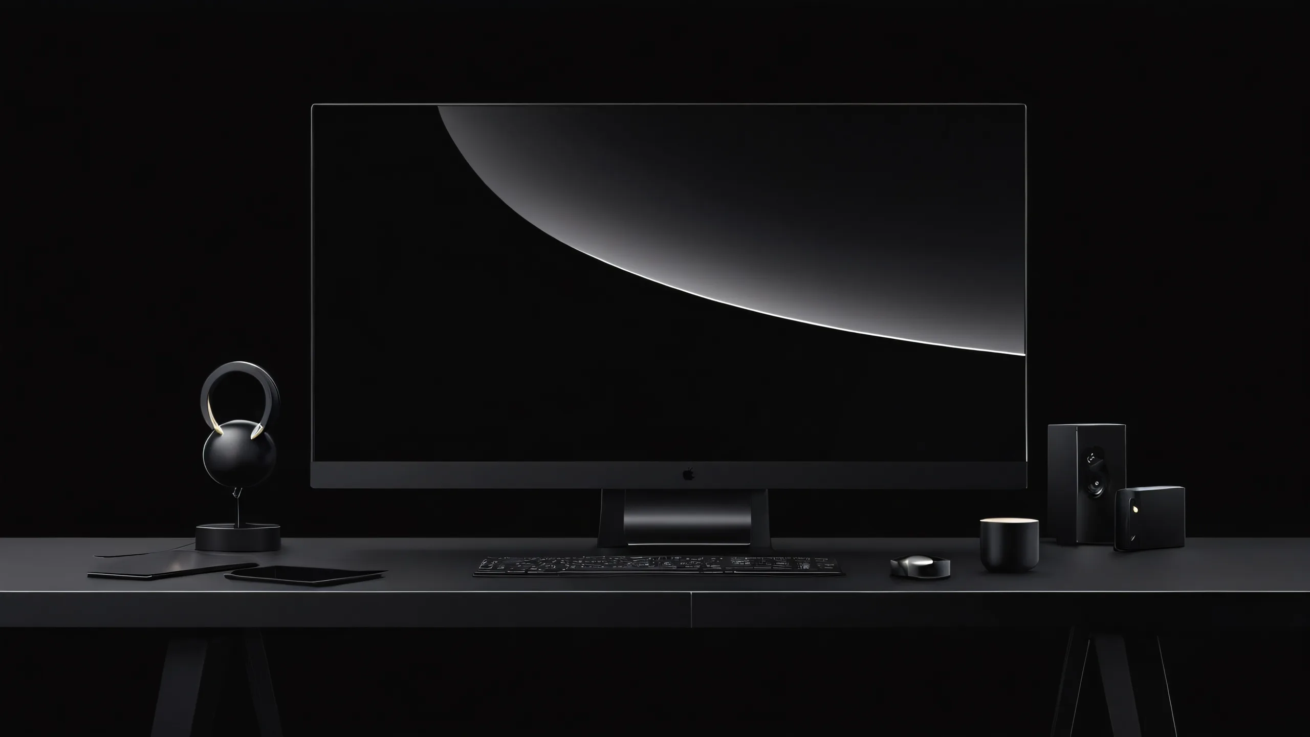 Award-winning digital art of a perfectly clean vast pure void on a desktop or PC.