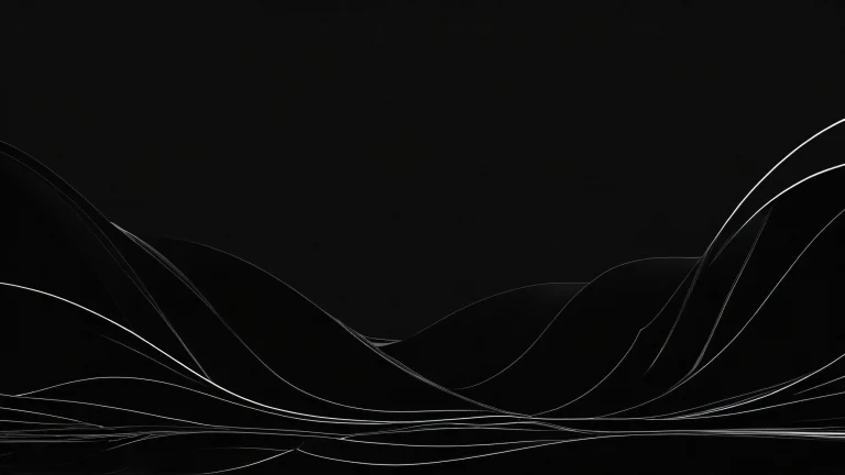 Breathtaking line art desktop wallpaper featuring a vast pure void with deep perfect blacks, crisp contrast, and elegant luminescent accents for a sleek dark mode aesthetic on Desktop/PC.