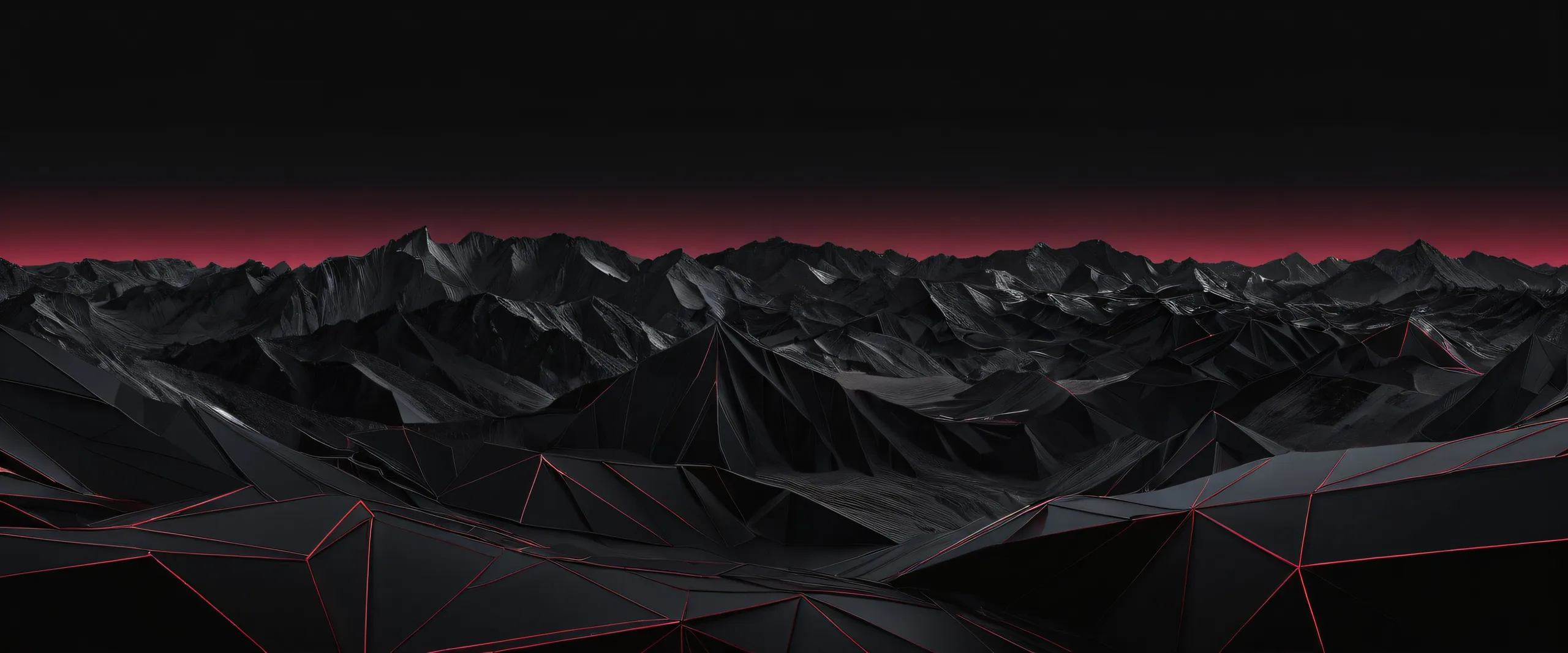 A stunning dark mode desktop wallpaper featuring a perfectly clean void with maroon undertones, ideal for PCs and Desktops.