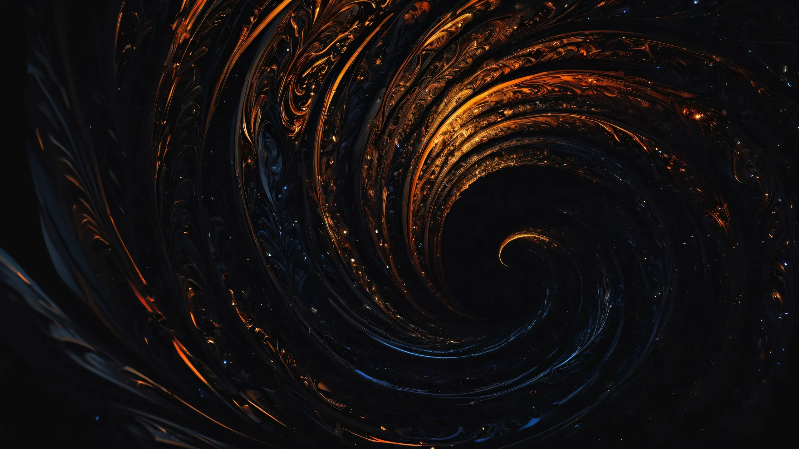 Breathtaking portrait of a perfectly clean vast pure void on a Desktop/PC with stunning visual impact and sleek dark mode aesthetic.