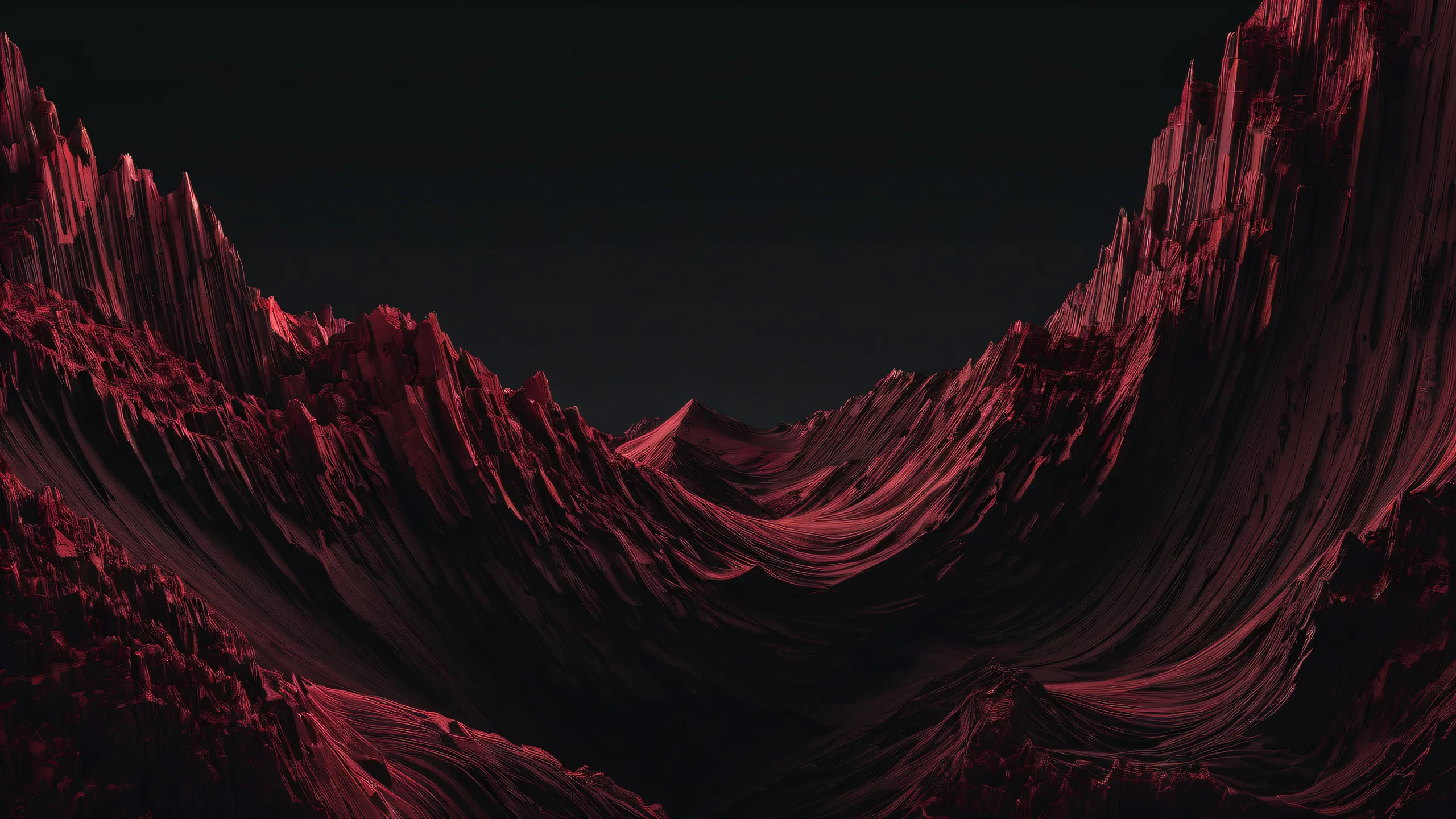 Breathtaking desktop wallpaper of a vast pure void with maroon background and dark mode aesthetic for PC/Deskop use.