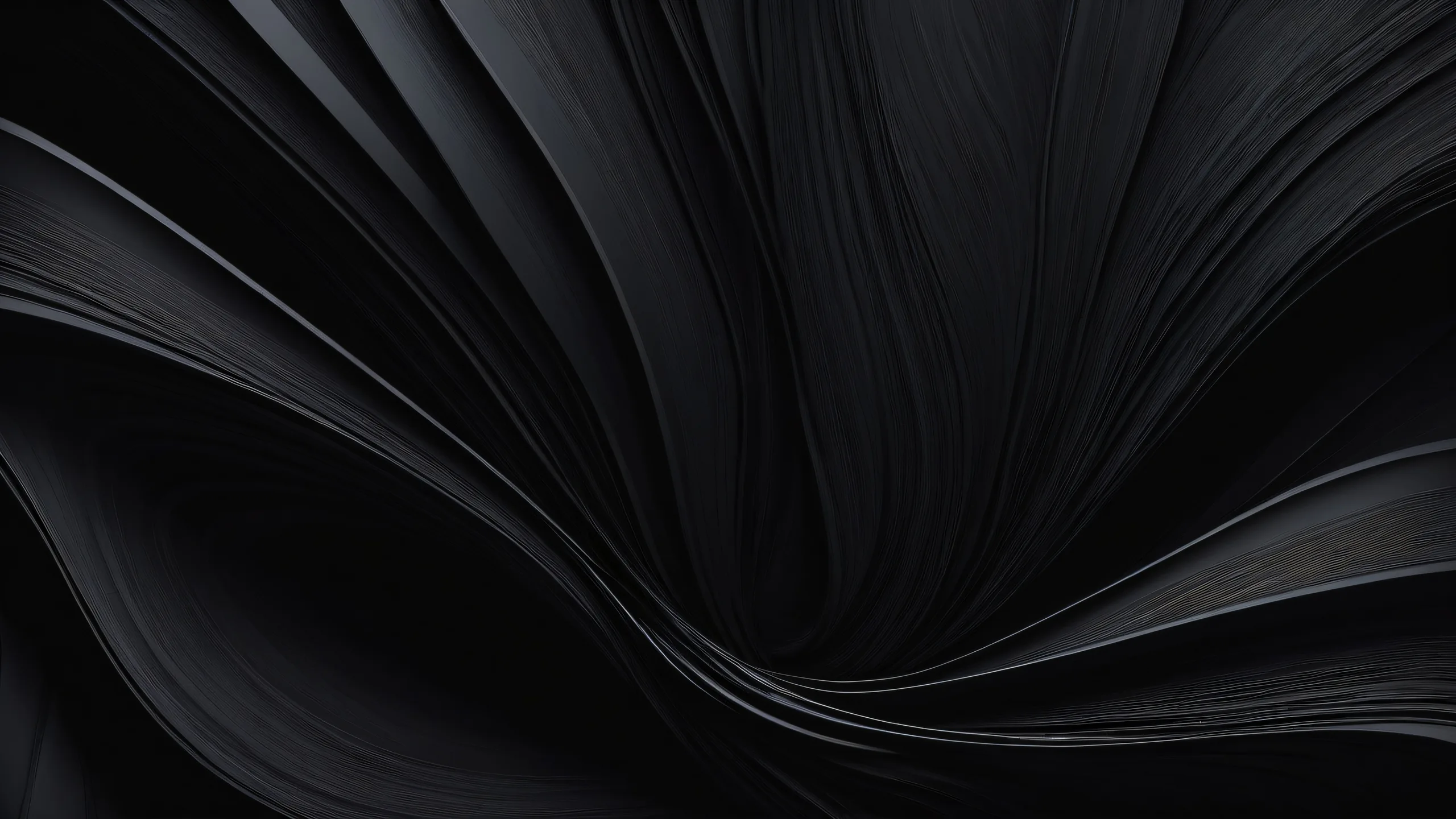 A breathtaking desktop wallpaper of a pure void with deep blacks and luminescent accents for Desktop/PC use.