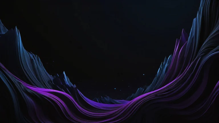 Breathtaking dark mode desktop background featuring a vast pure void with deep blacks and luminescent accents for a Desktop/PC.