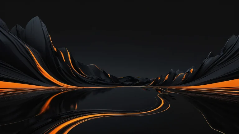 A stunning Fancha-style desktop wallpaper featuring a vast pure void with deep blacks, elegant luminescent accents and earthy tones. Perfect for Desktop/PC.