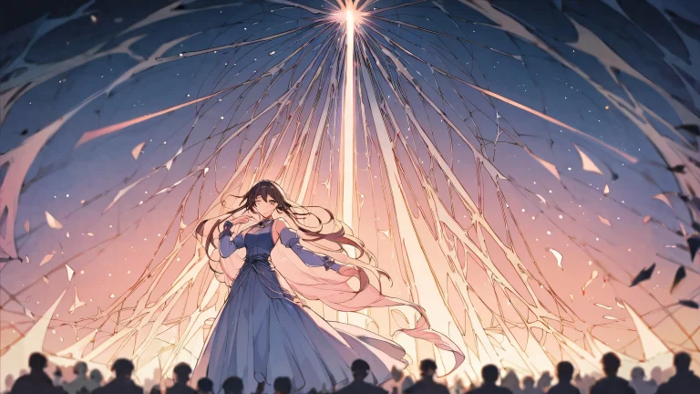 A perfectly clean and vast pure void on a girl's desktop/pc with extreme depth of field and subtle gradient effects, ideal for anime fans.