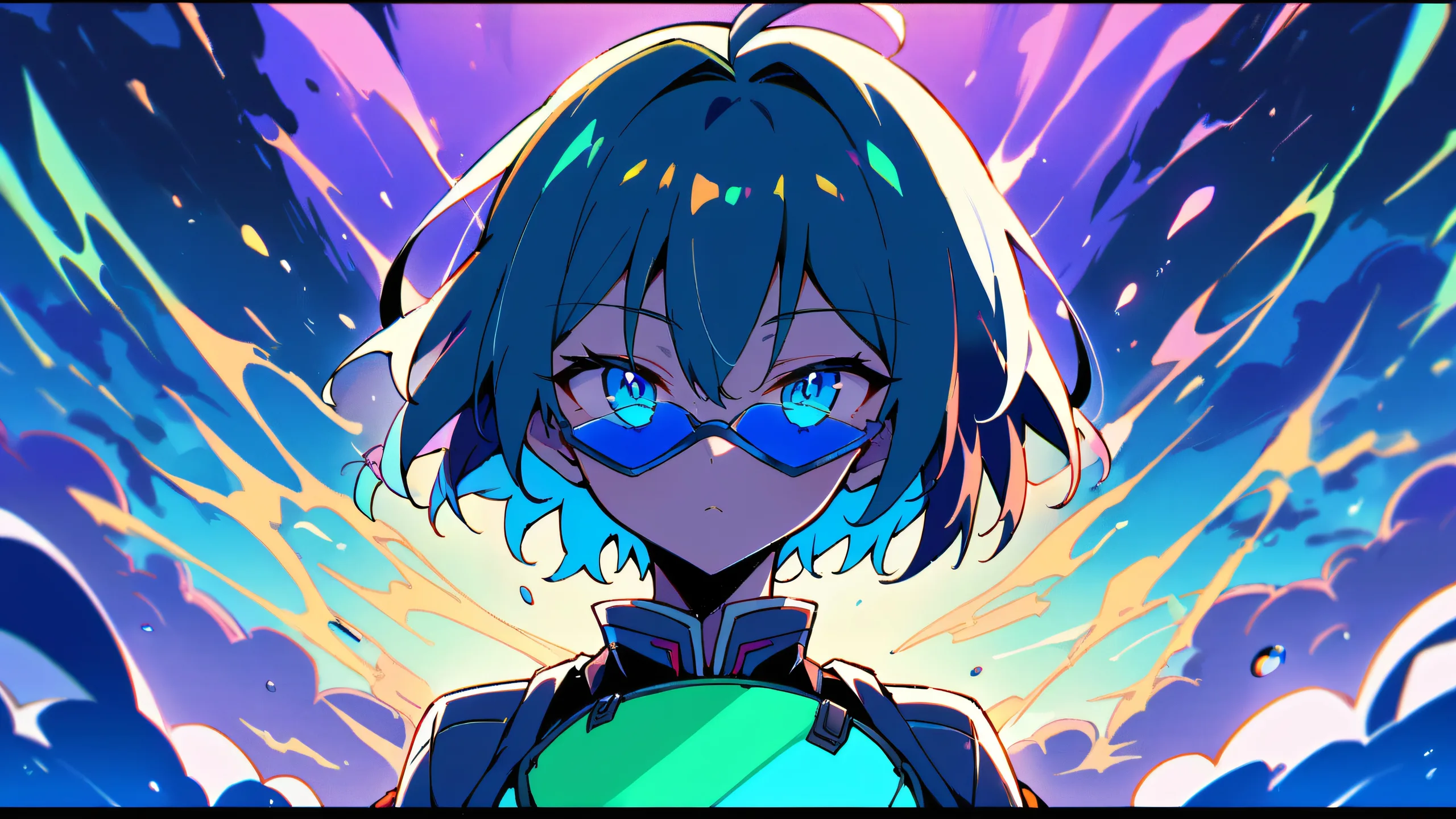 A serene anime-inspired scene of a girl looking out at the viewer from a vast, pure void with an extreme depth of field and bright, airy, ethereal lighting on a 16:9 aspect ratio desktop.