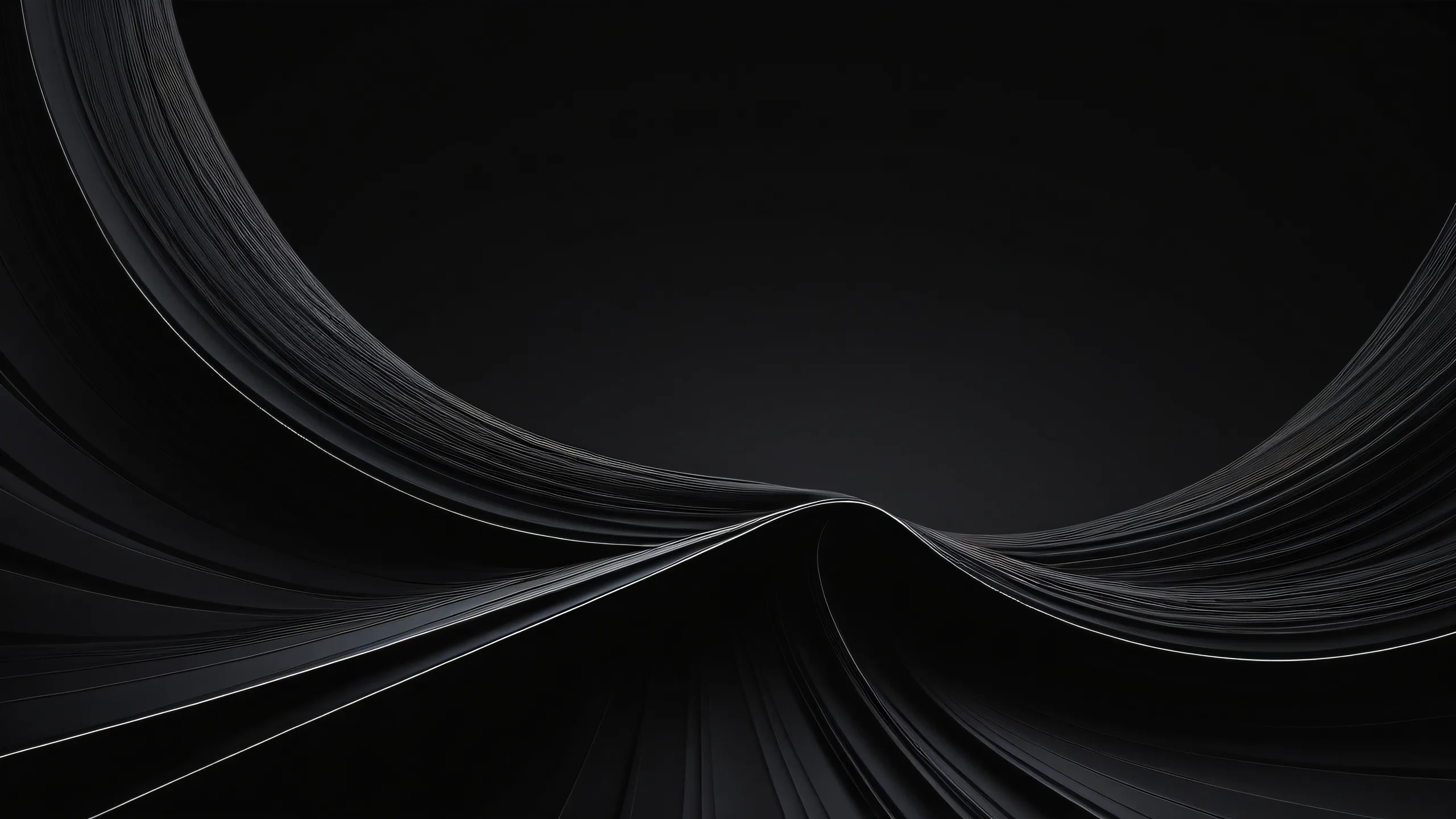 A stunning desktop wallpaper of a vast pure void for Desktop/PC screens, featuring award-winning digital art and sleek dark mode aesthetic.