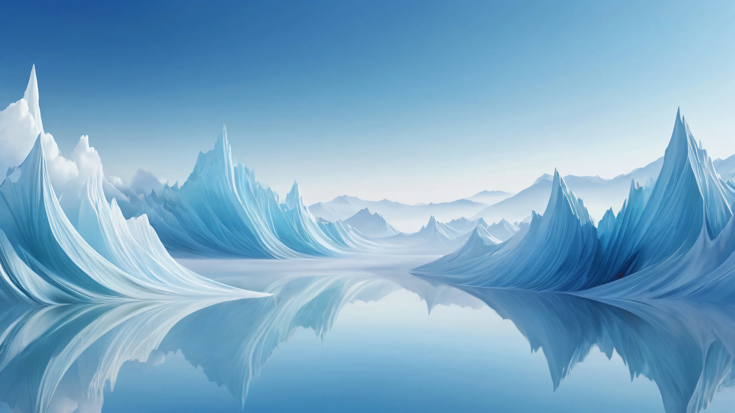 A serene and peaceful desktop scene featuring a vast pure void with misty morning fog rolling in, perfect for a PC or Desktop setup.
