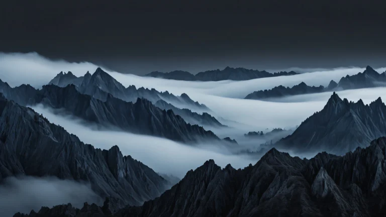 Breathtaking desktop wallpaper of Emerging Forms on a pure void background, perfect for PC or Desktop use.