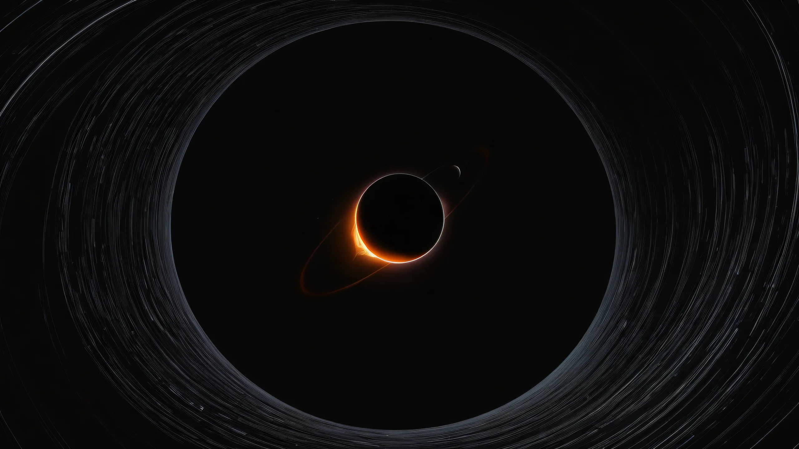 Epic Epic Black Hole Odyssey Desktop Wallpaper A striking surreal desktop wallpaper of a black hole on a dark mode background with deep blacks and luminescent accents for your PC or Desktop.