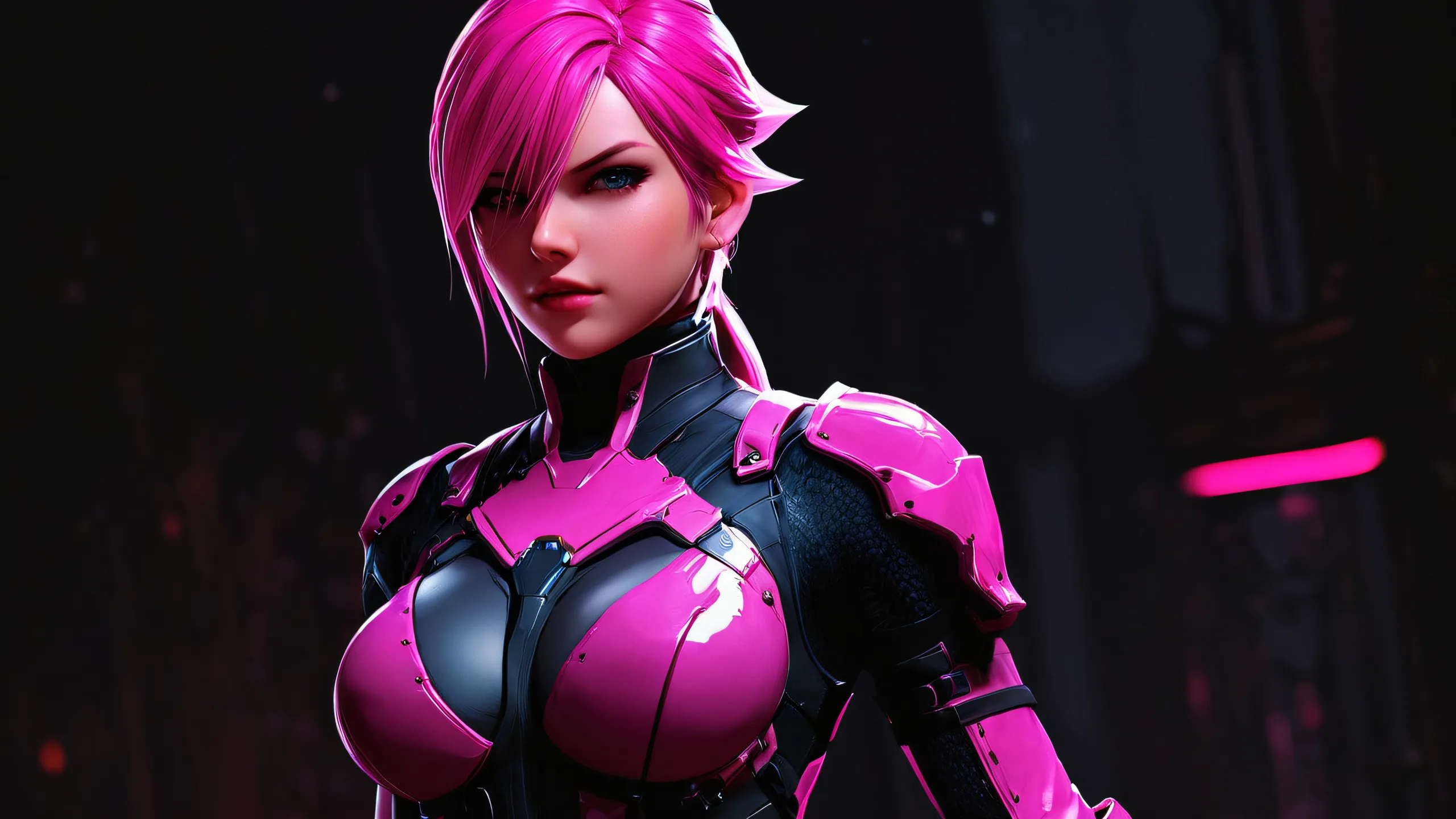 A breathtaking desktop wallpaper featuring video game characters in a vast pure void with deep perfect blacks and striking contrast, perfect for your PC or Desktop.