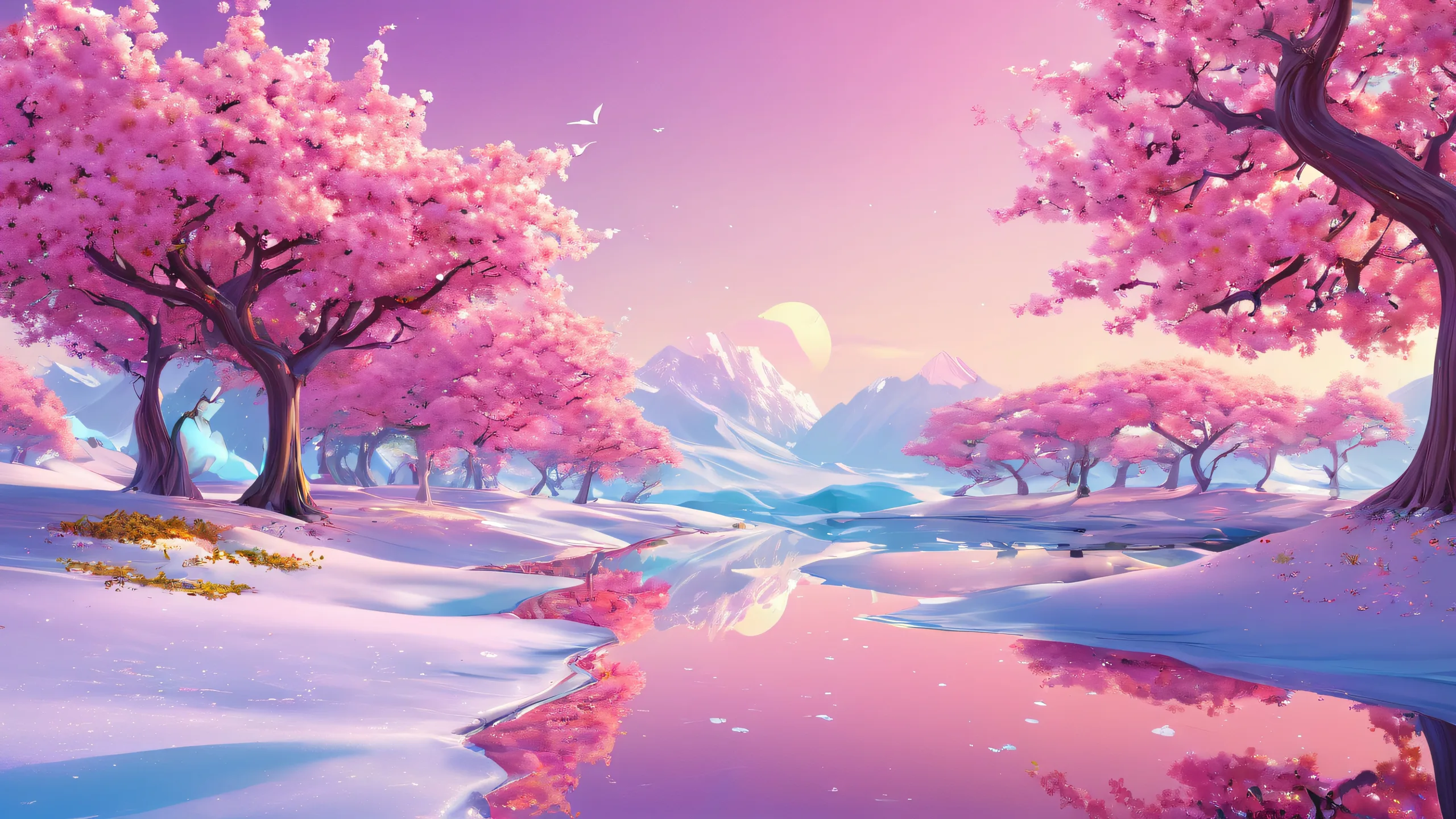 Breathtaking desktop wallpaper featuring a vast pure void with radiant lighting and brilliant colors. Perfect for any Desktop/PC.