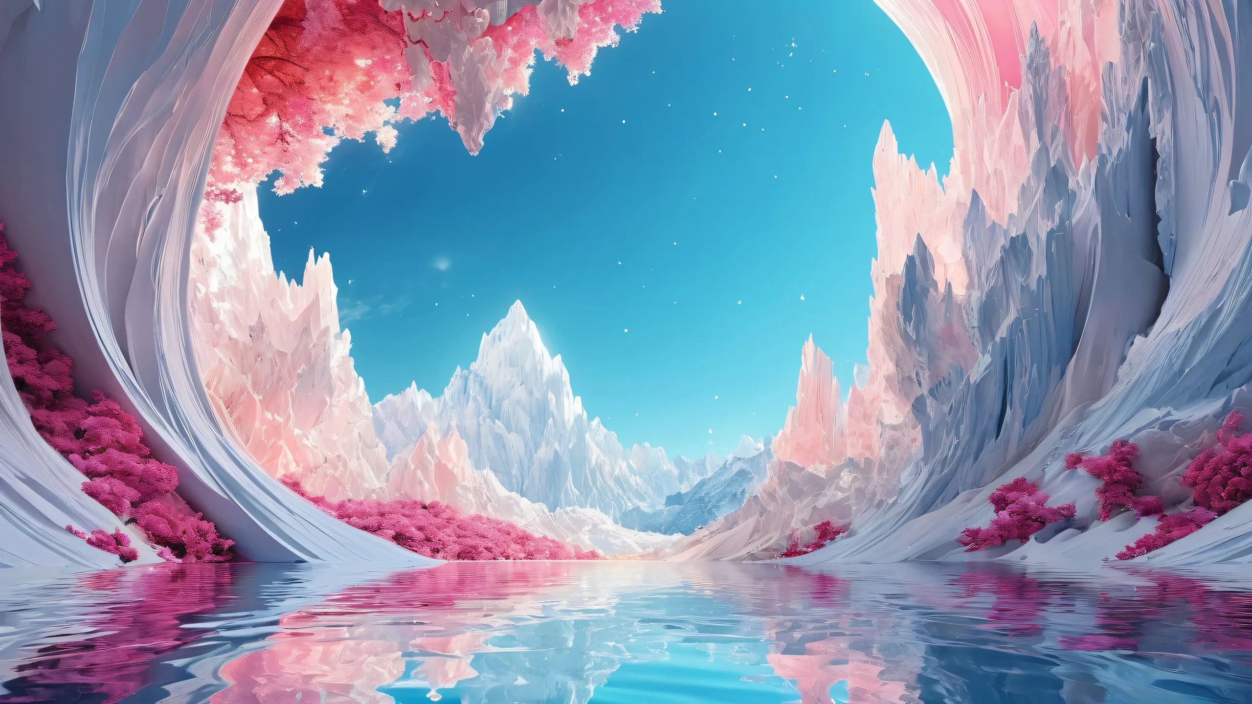 A serene and radiant desktop background featuring an abyss of pure void, perfect for a Mac or PC.