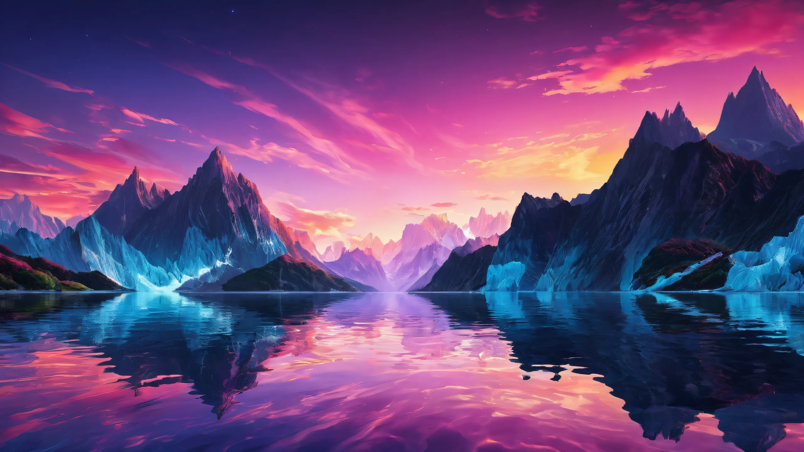 A stunning desktop background featuring a vast, pure void with radiant lighting, perfect for those seeking a dark and peaceful digital sanctuary on their Desktop/PC.