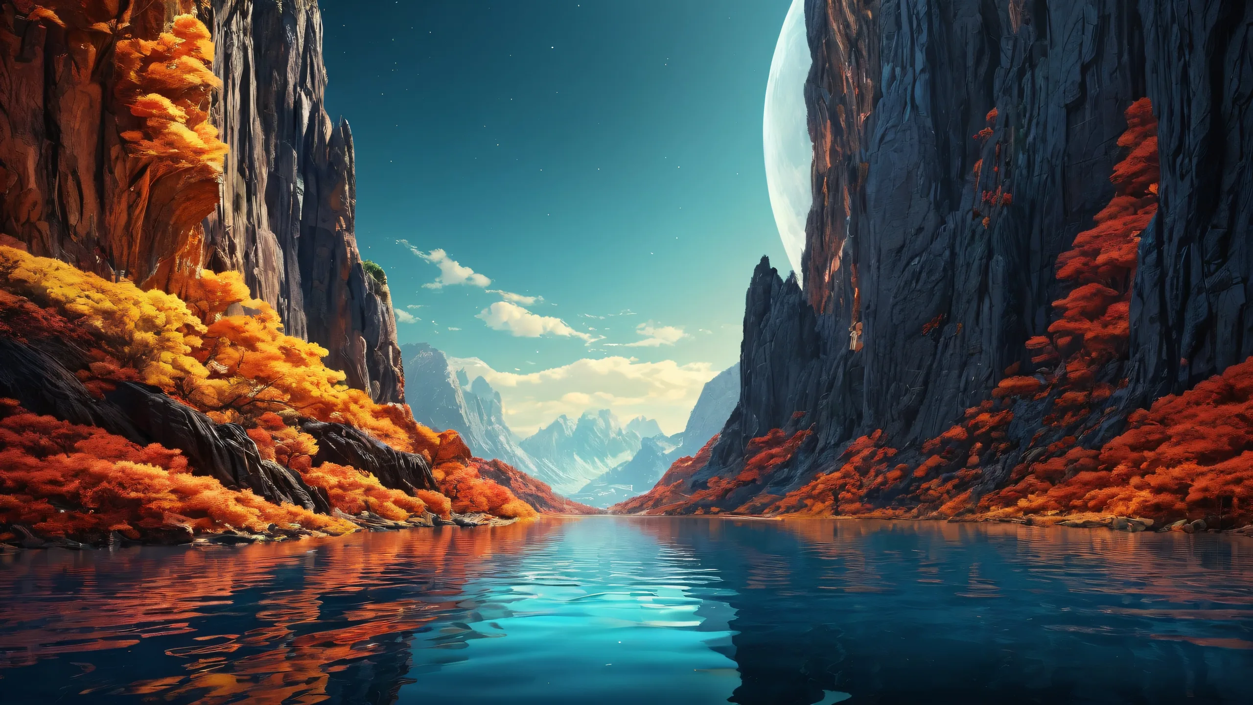 A stunning desktop image of a void with radiant lighting and reflections for your PC or Desktop.