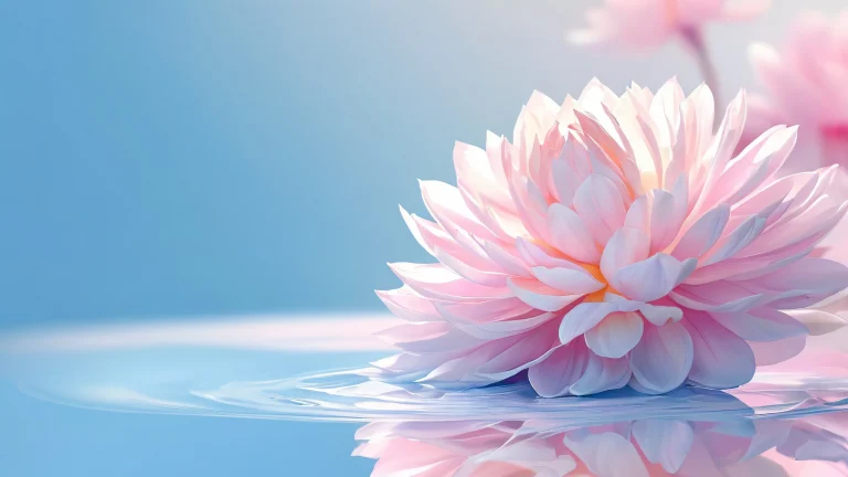 Stunning French-inspired pastel desktop wallpaper featuring Alizee set against a pure void, perfect for PC or Desktop.