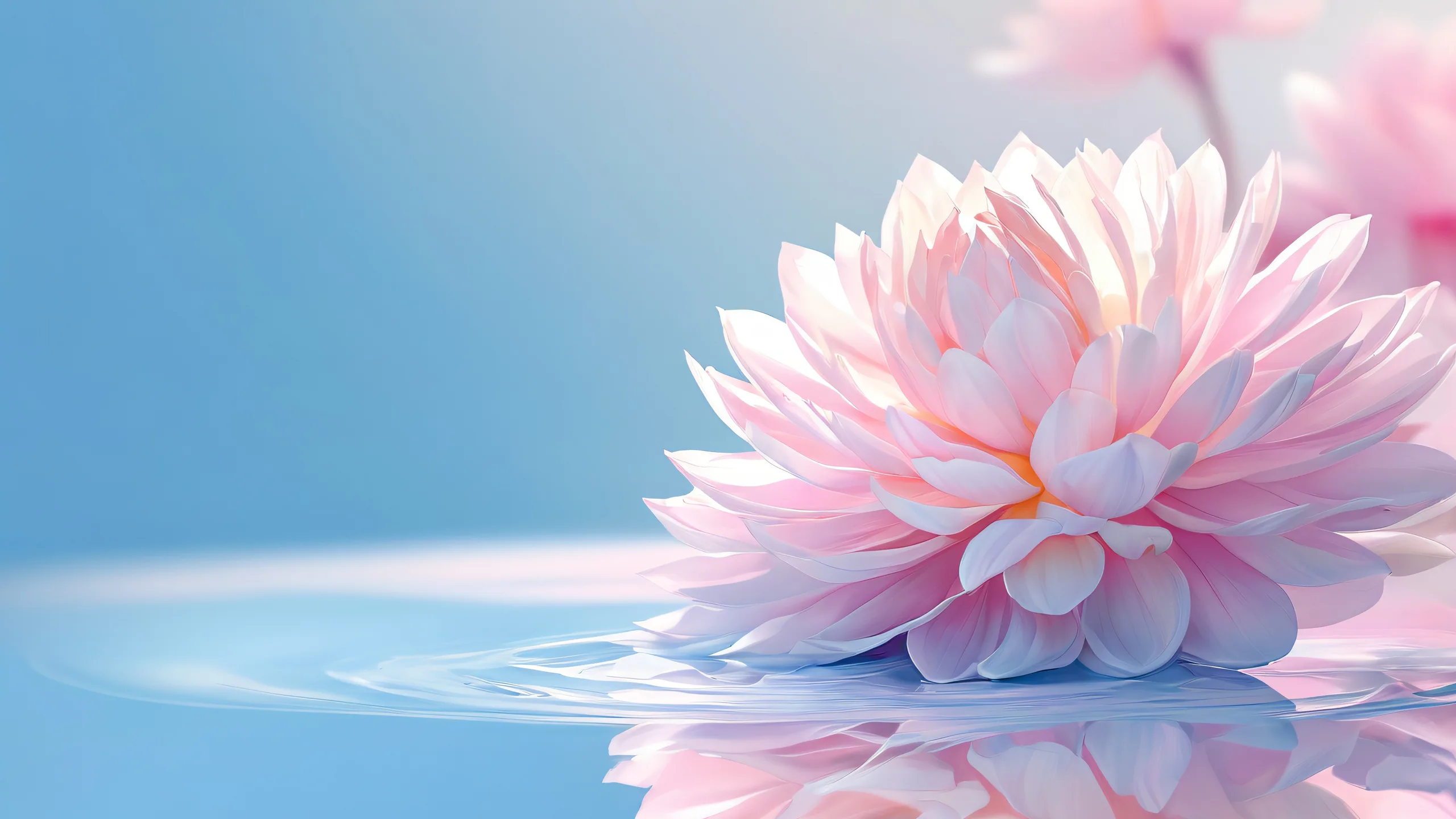 Stunning French-inspired pastel desktop wallpaper featuring Alizee set against a pure void, perfect for PC or Desktop.