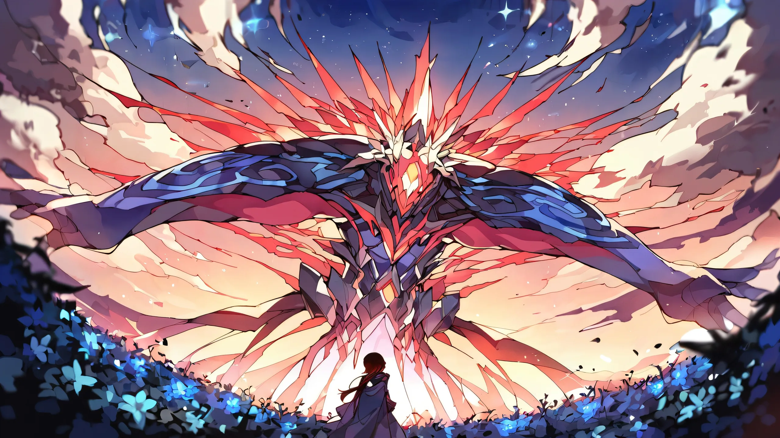 Perfectly clean vast pure void with a subtle gradient of blue in the distance representing the sky on a Desktop/PC