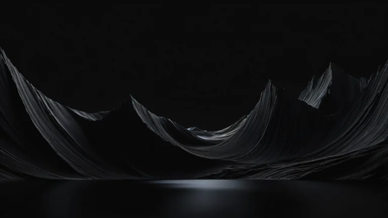 A serene and profound digital artwork for your desktop/PC, featuring a vast void with elegant luminescent accents.