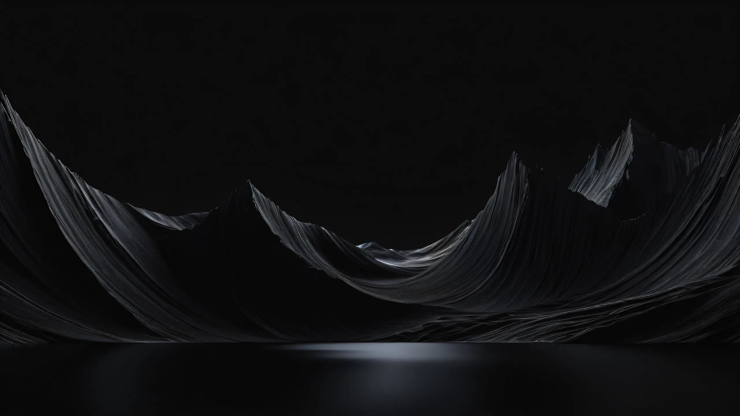 A serene and profound digital artwork for your desktop/PC, featuring a vast void with elegant luminescent accents.