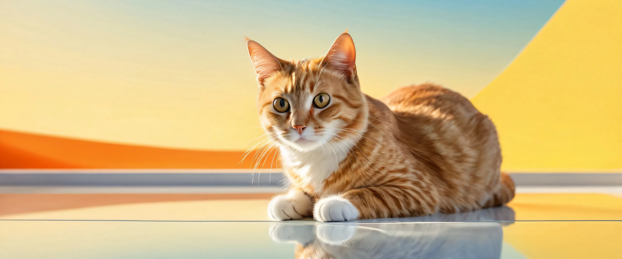 A stunning desktop wallpaper of a cat set against a vast pure void, perfect for any desktop or PC.