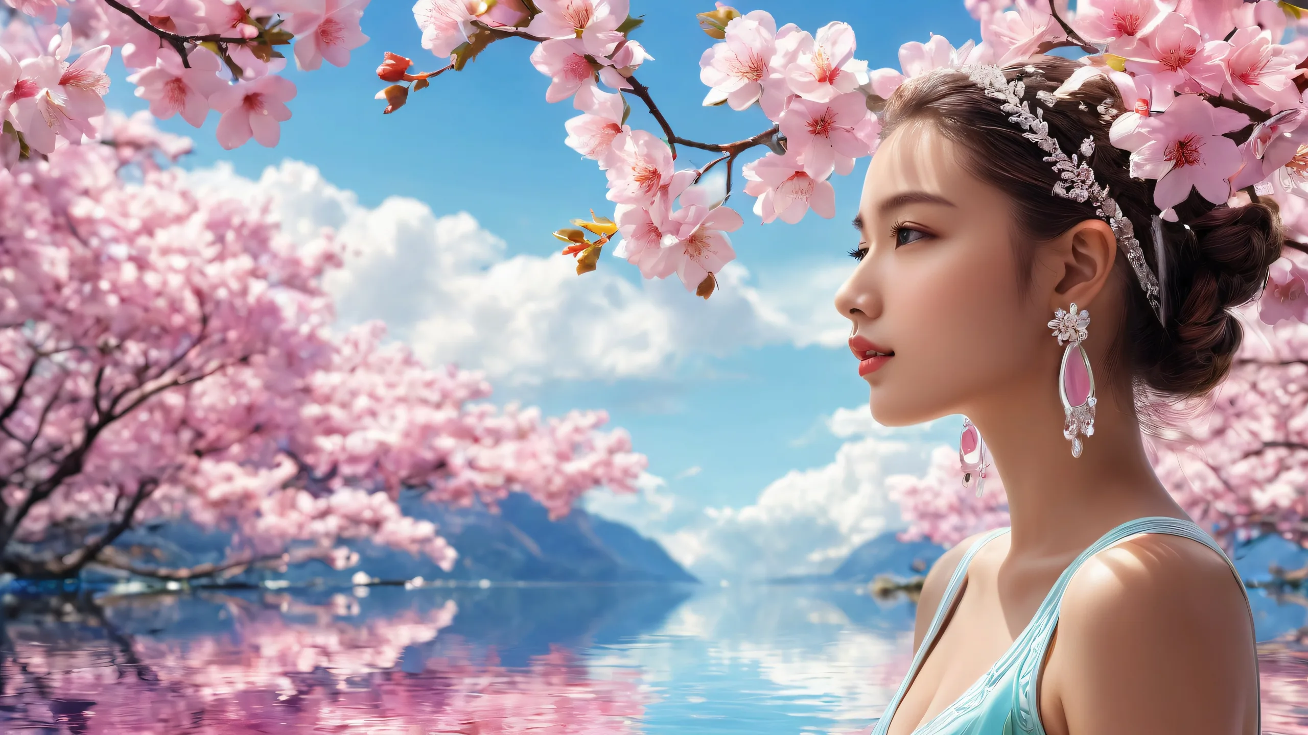 A stunning desktop wallpaper of girls set against a vast pure void, perfect for your PC or Desktop.