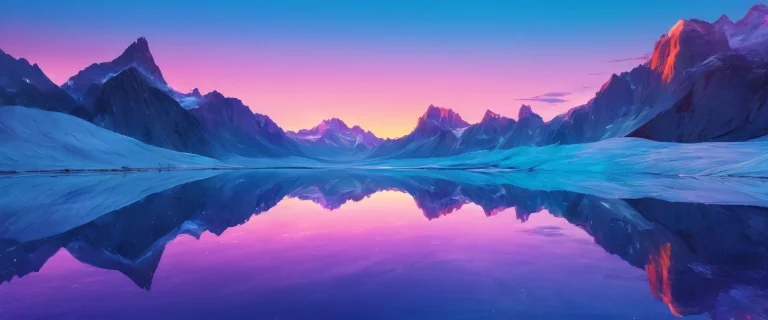 A beautifully crafted desktop image featuring a stunning void with radiant colors and ray traced reflections, parfait pour un PC ou un ordinateur de bureau.